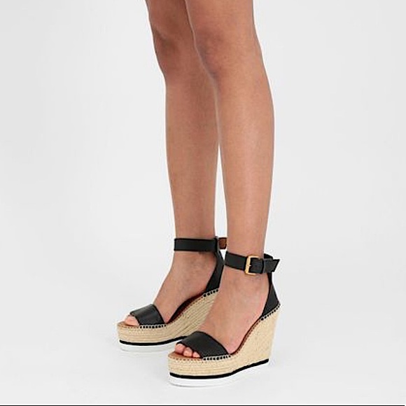 See by Chloe Glyn Black Leather Platform Sandals - Picture 3 of 14